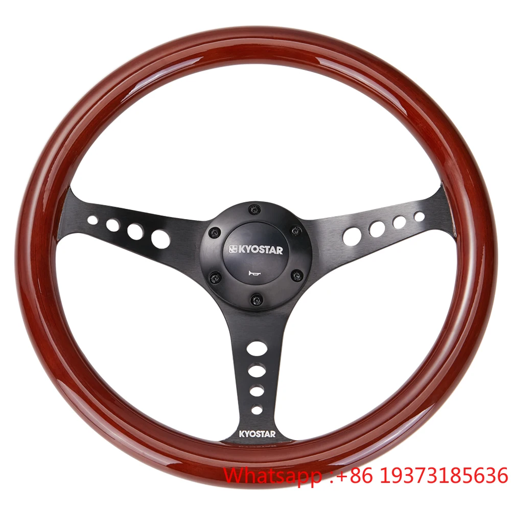 Wholesale Classic Car Steering Wheel, KYOSTAR Universal 350mm Wood Grain Steering Wheel