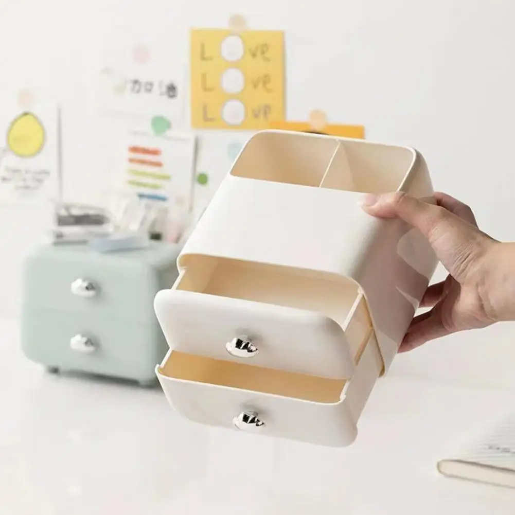 

Dustproof Storage Box Drawer Pen Holder Capacity Dustproof Office Supplies Organizer Modern Desktop Drawer for Stationery