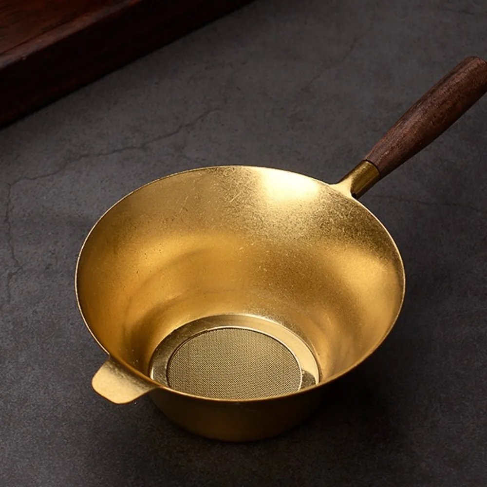 New Wooden Handle Tea Infuser Fine Mesh Stainless Steel Tea Strainer Practical Kongfu Tea Tea Filter