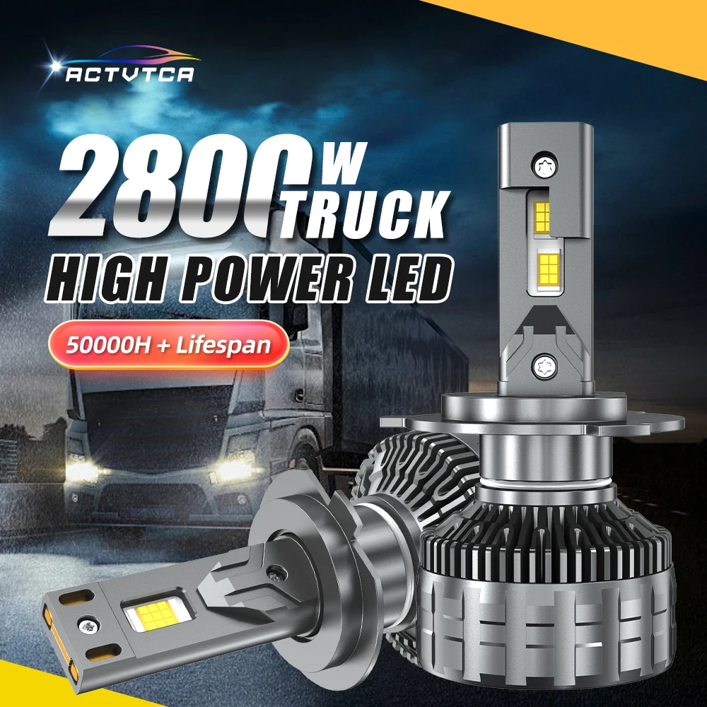 

2Pc 2800W High Power H7 H4 LED Headlight 6000K White 9890 CSP H1 H3 H4 H11 H8 H9 HB3 HB4 9005 9006 9007 9008 H13 9012 Car Bulb