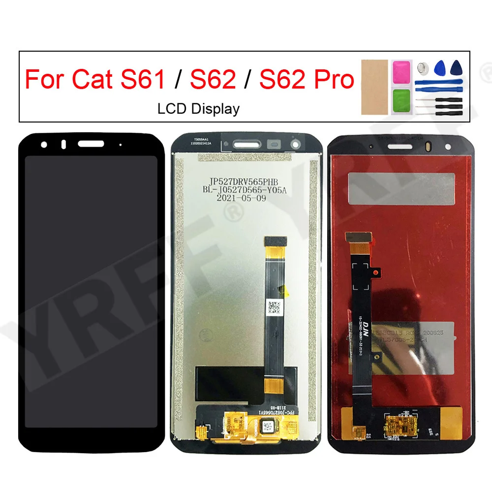 

LCD Display Touch Screen Digitizer Assembly for Caterpillar CAT S62 Pro,LCD Screen Replacement,Free Shipping