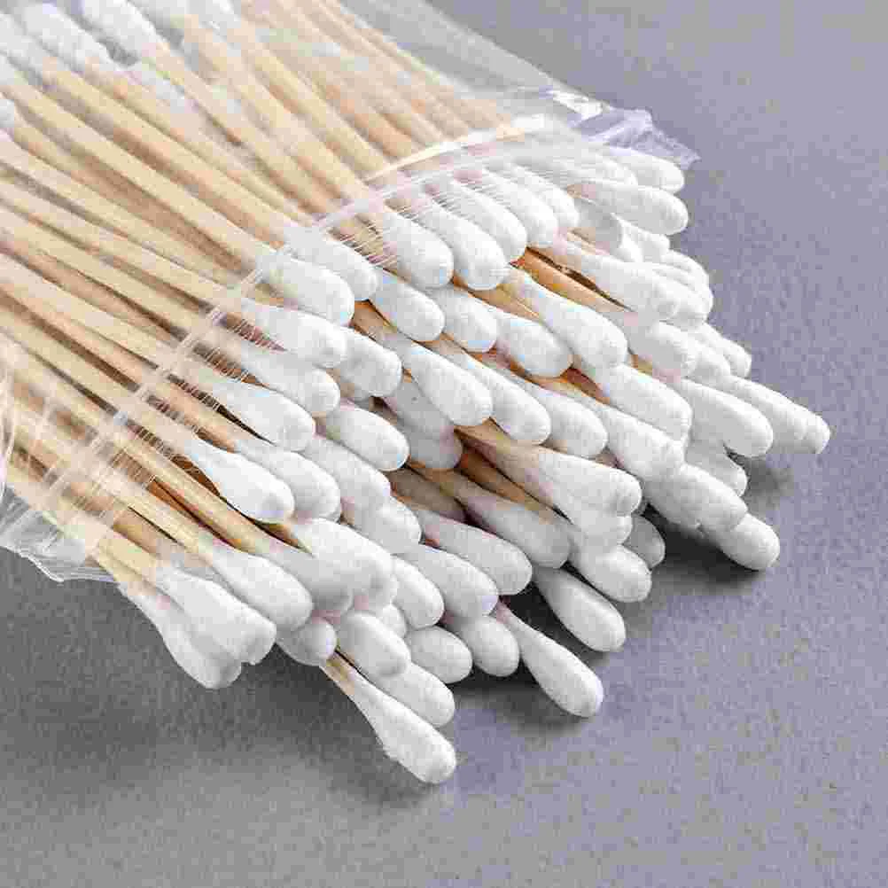 300 PCS Cotton Swabs Stick Makeup Remover Medical Size 1 Double Heads Buds Baby