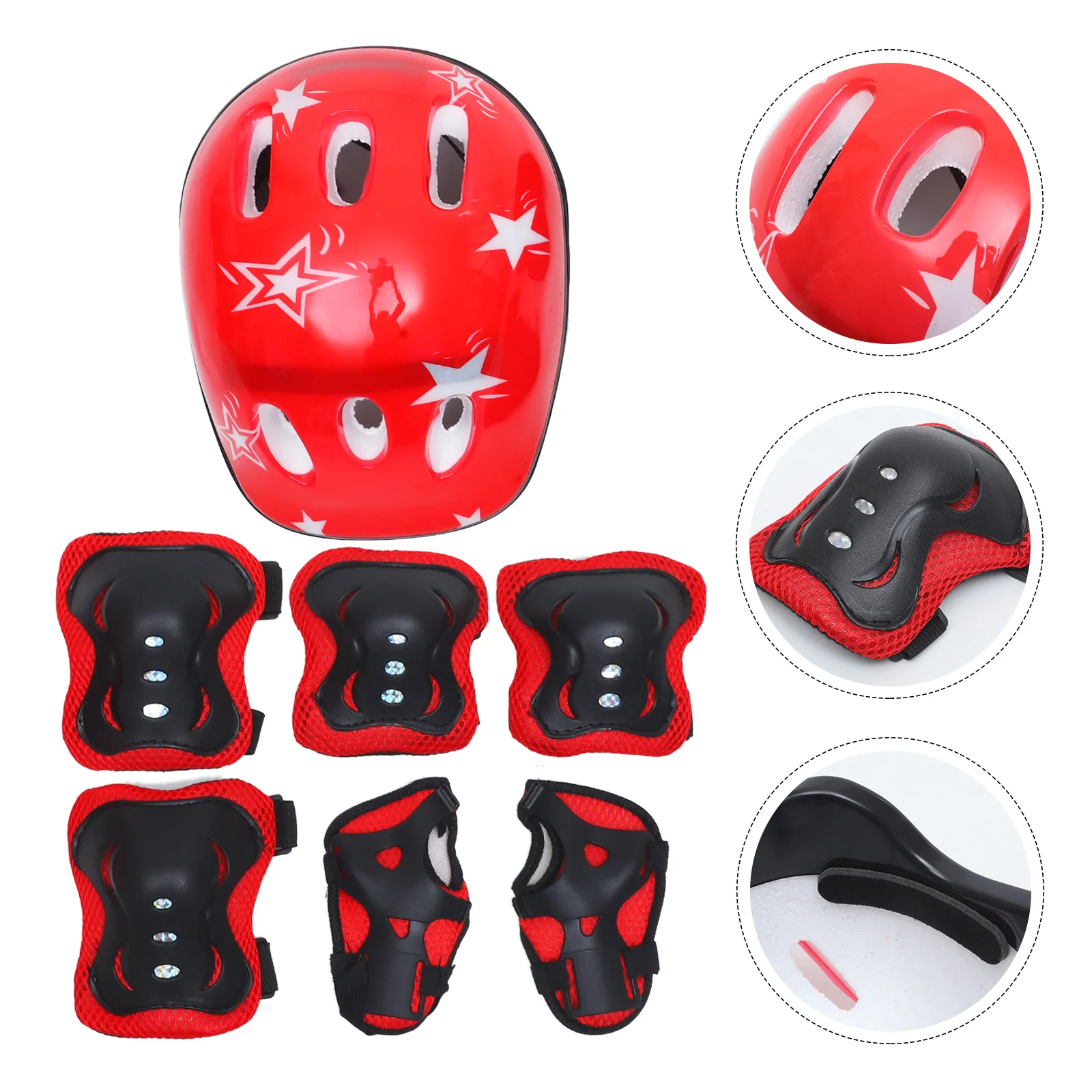 7 Pcs Knee Protector Pads Elbow Kids Ice Skates Youth and Child Riding Gear