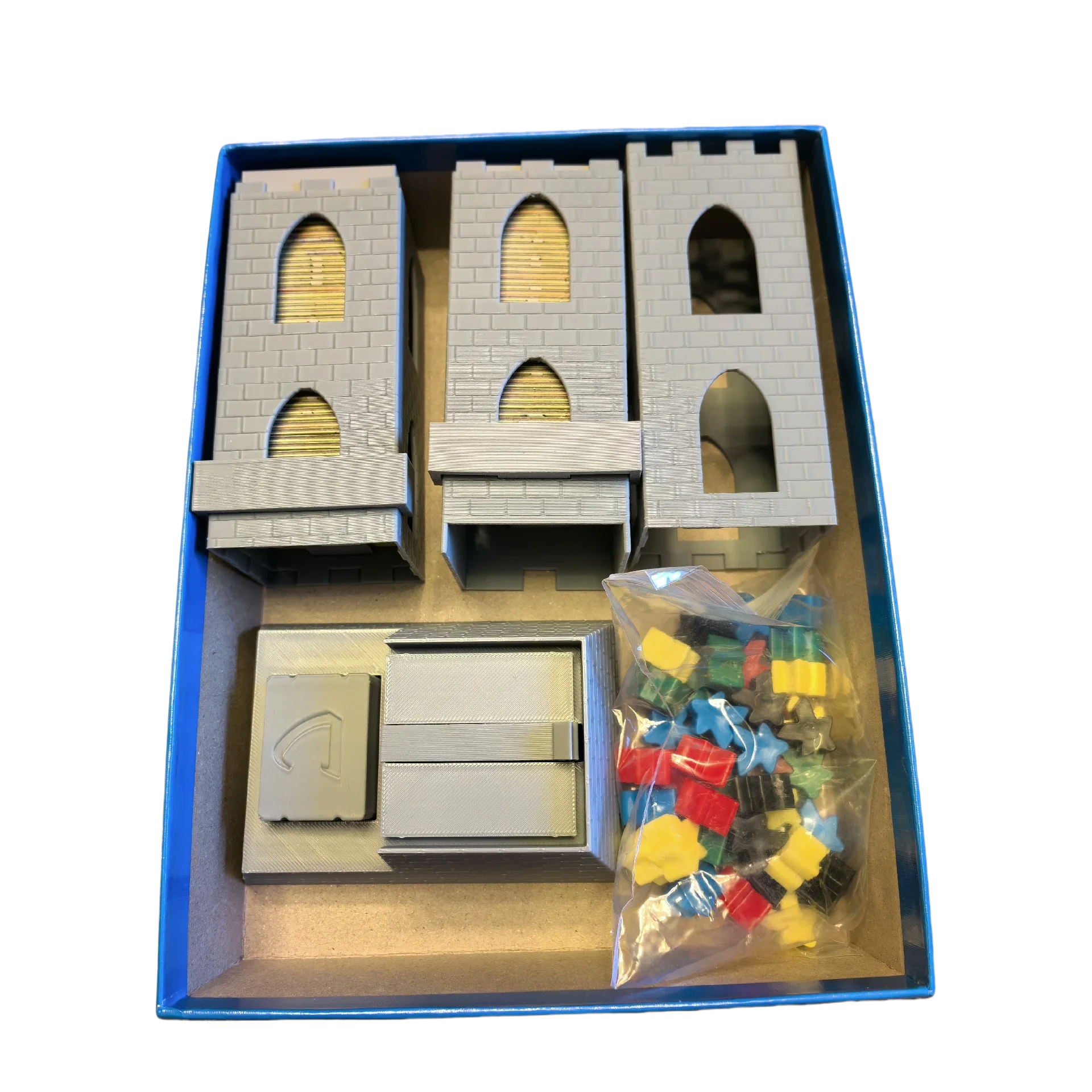 Carcassonne Tile Tower Dispenser for Carcassonne Karak Cacao Board Games 3D Printed Carcassonne Storage Carcassonne Tower