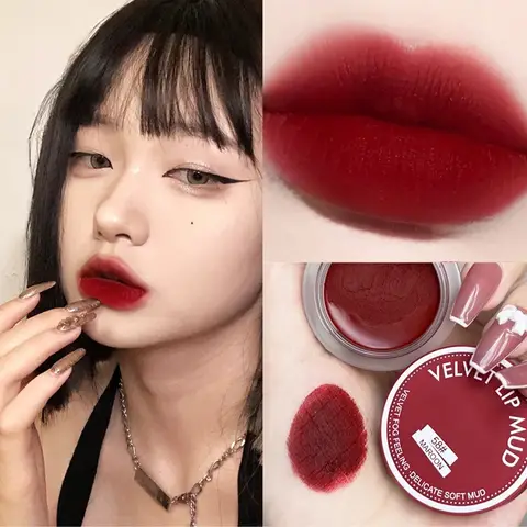 젤리 립 머드 귀여운 매트 벨벳 립스틱 립 메이크업 플럼 핑 브라운 립 글로스 머드 틴트 for Lips 방수 오래 지속되는 메이크업