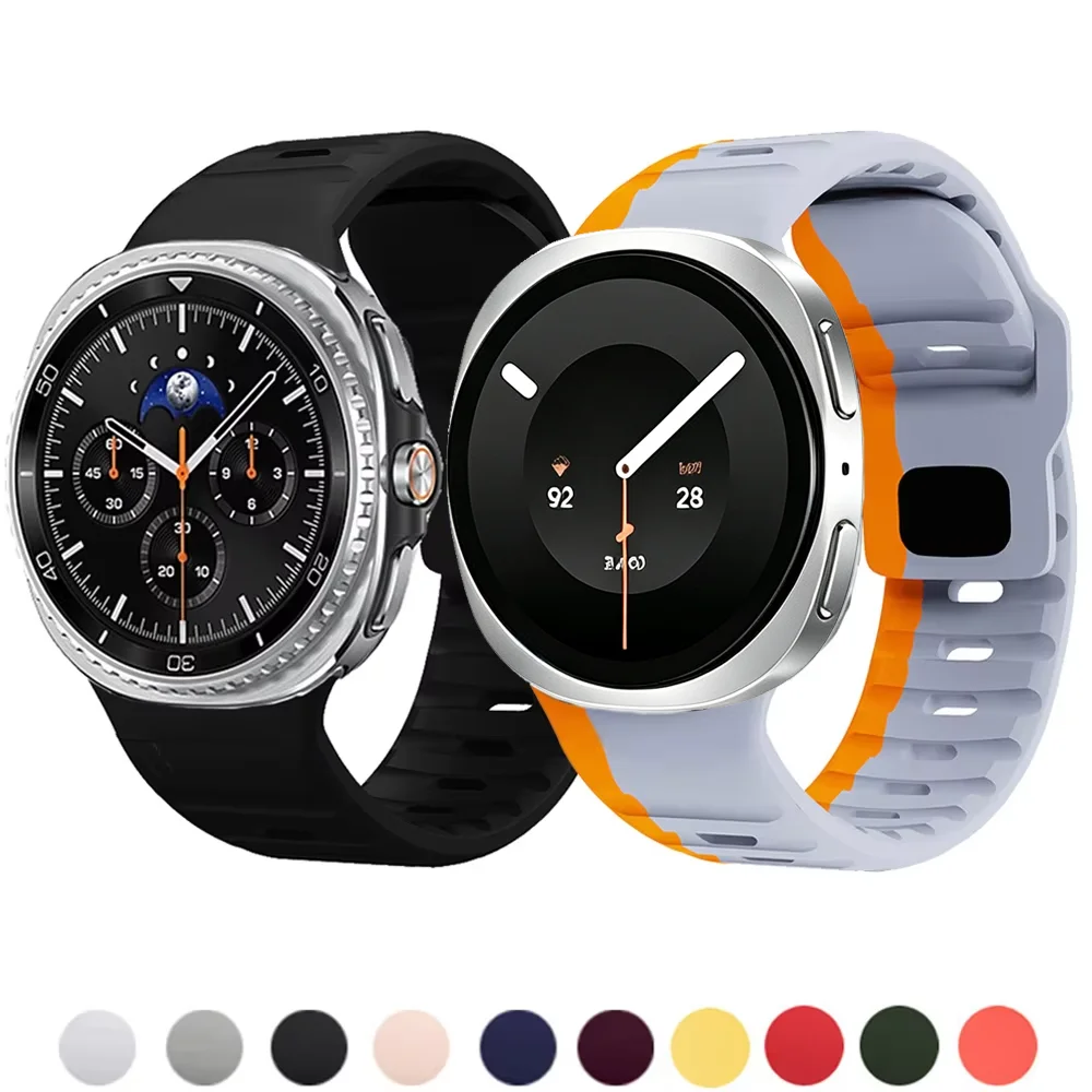 Strap For Samsung Galaxy Watch 9 8 Strap 40mm 44mm Breathable Sport SIlicone Bracelet Correa Galaxy Watch 8 Classic 46mm Band