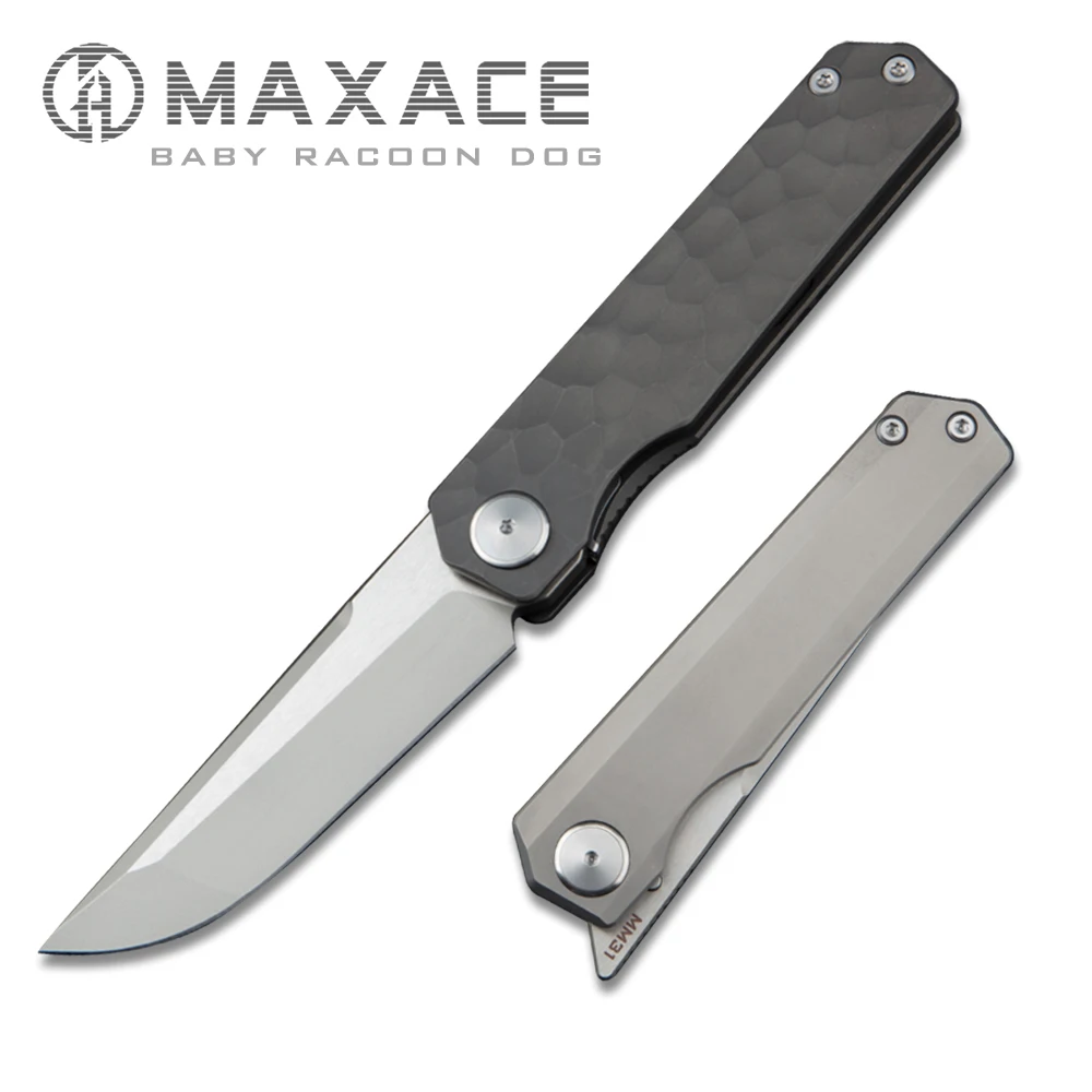 Maxace BABY RACOON DOG Folding knife pocket knife camping portable outdoor fruit knife Survival Self-defense Collection And Gift