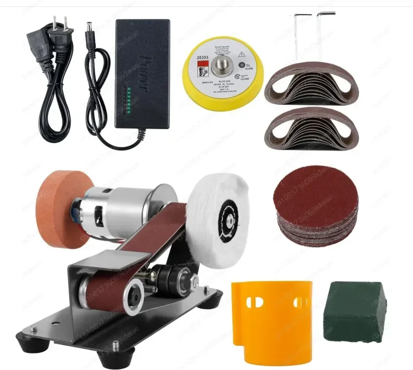 Mini Electric Belt Sander Polishing Machine Woodworking Polishing Sharpening Cross-Border Foreign Trade Exclusive