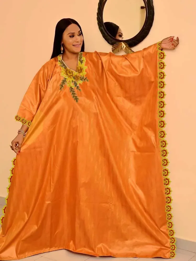 

Cotton Bazin Riche Fabric Long Dress for Women: African Ankara Party Wear, Shiny Evening Gowns for Wedding, Prom & Special Event