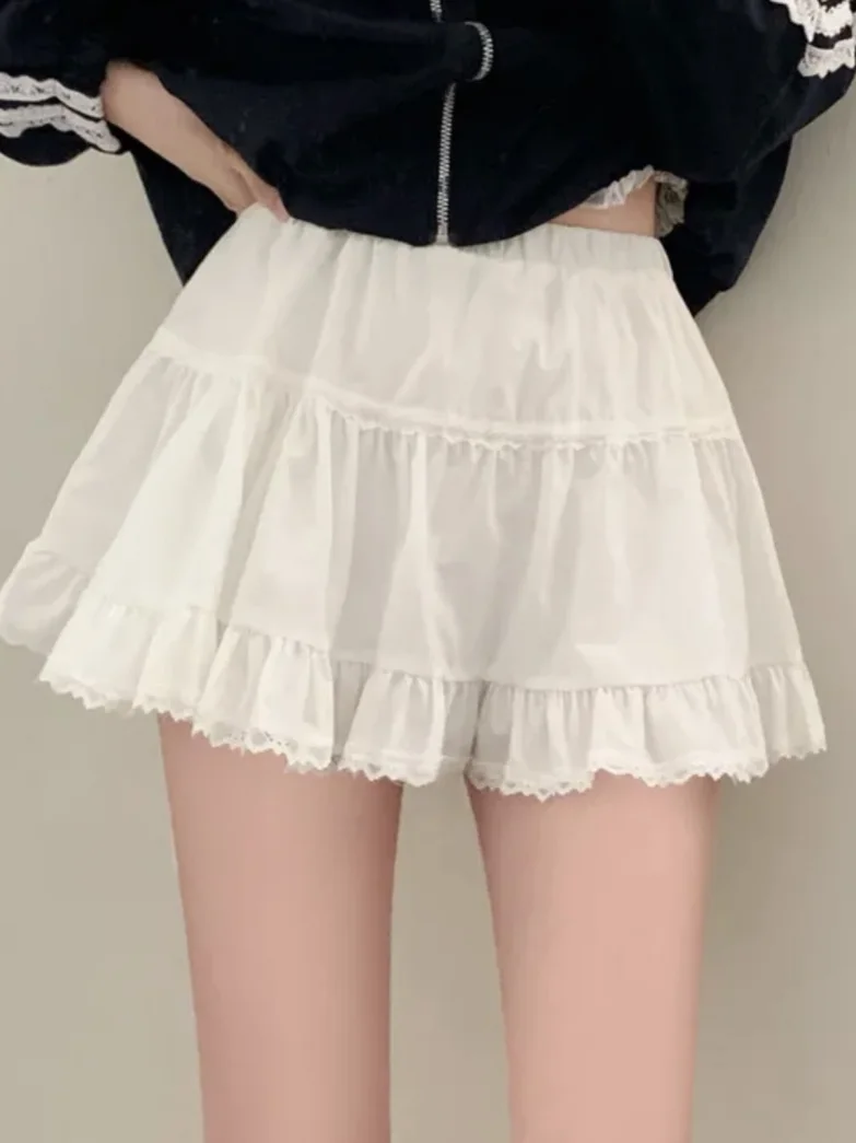 

Ballet Sle f Skirt Women's Summer 2025 New High Waist Puffy Lace Cake ort Skirt Korean Version A-Line Skirt