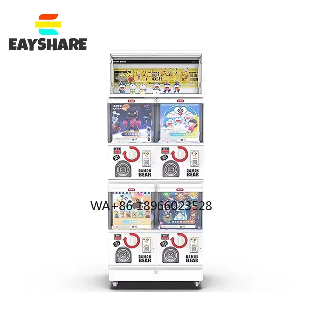 

Coin Operated Vending Game Machine Display Mall Mini Kids Gashapon Vending Game Machine 50-100mm Toys