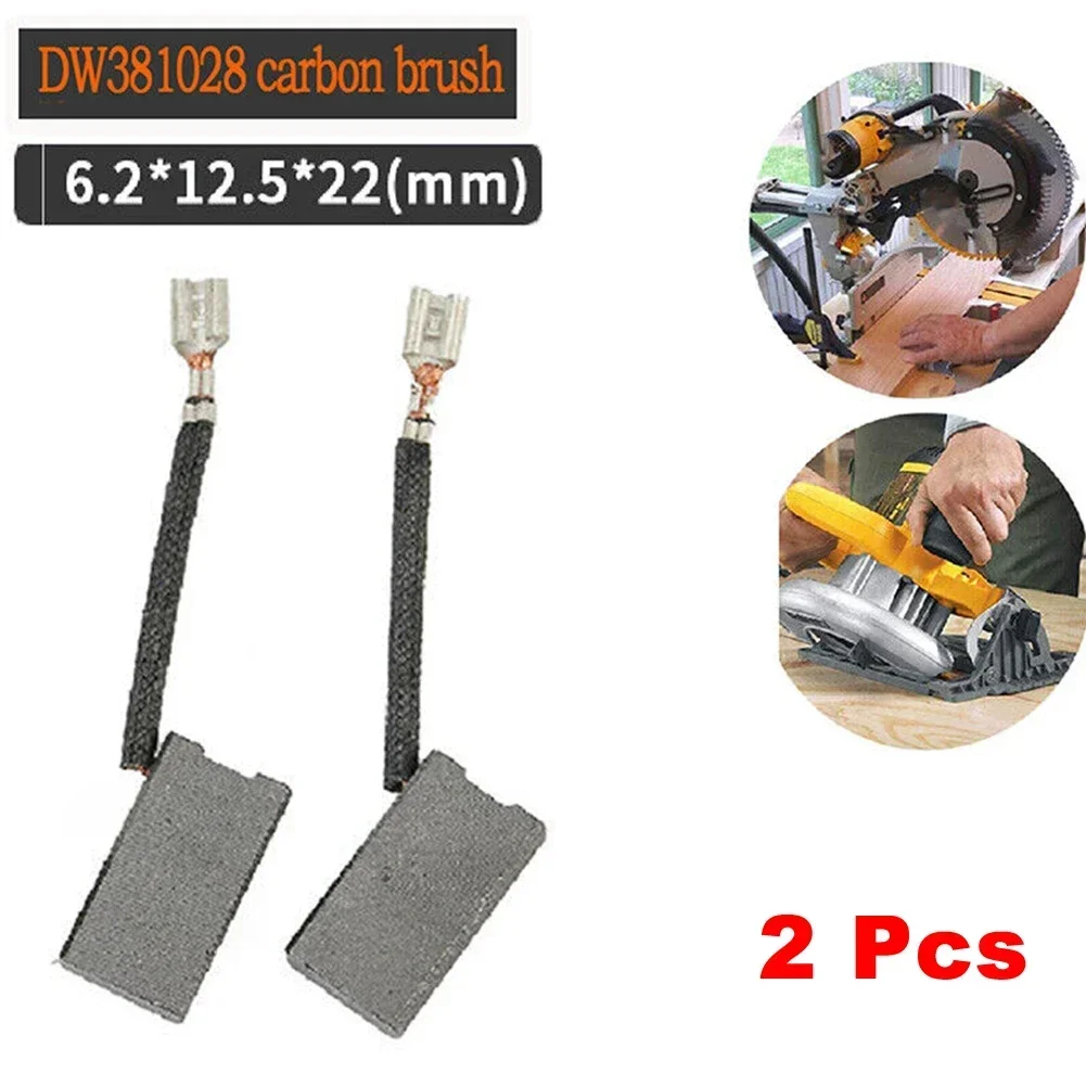 2Pcs Carbon Brush Fits For D-E Walt DW368 DW708 DW716 And More 381028-02 381028-08 Carbon Brushes Mechanical Power Transmission