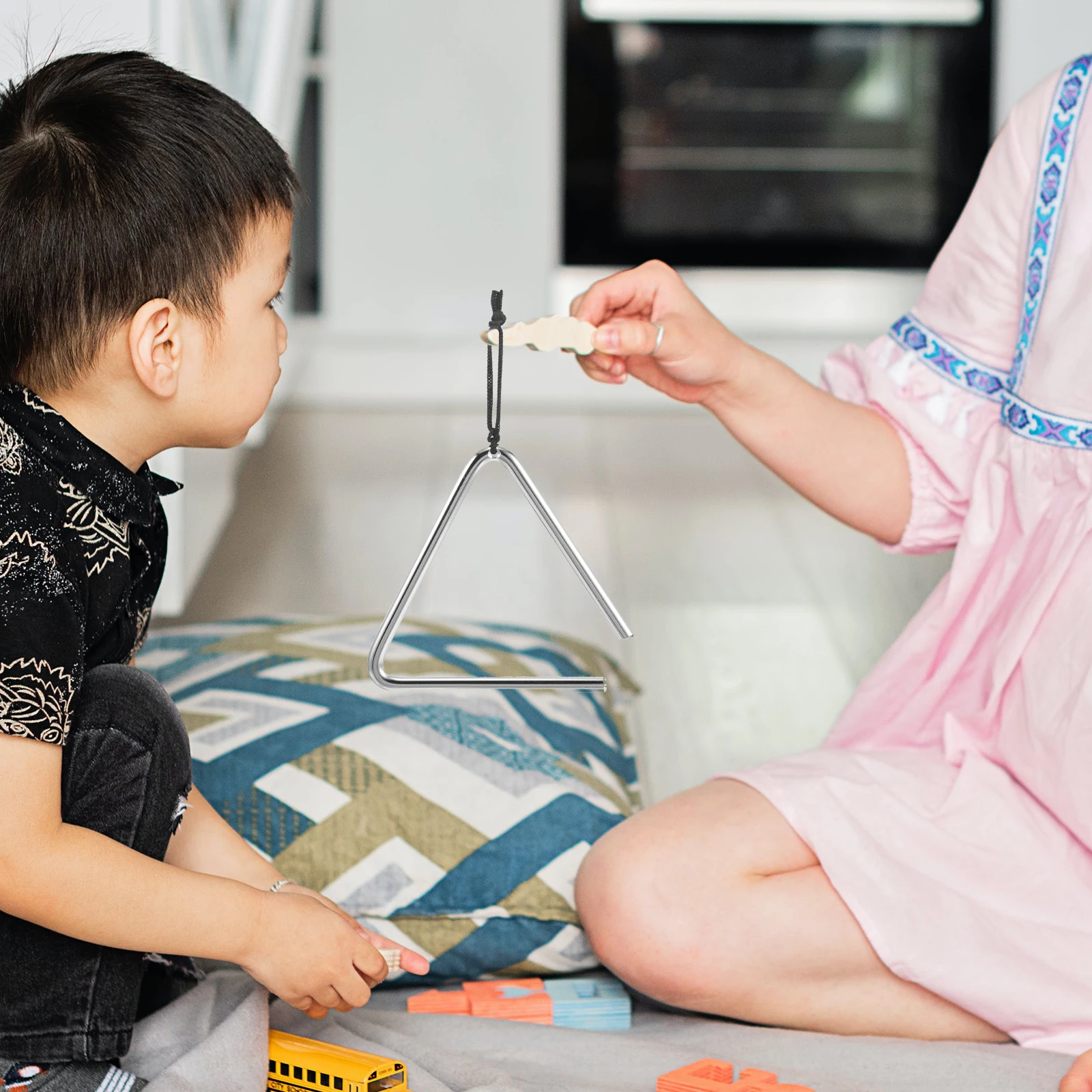 

1 set Orff for Kids Montessori Percussion Triangle Hand Musical Educational Instruments Clear Sound Lightweight Portable Music