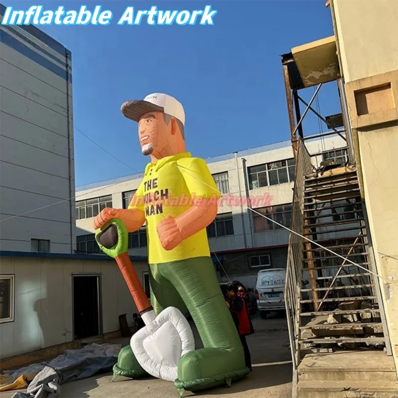 Globos enormes personalizados, personaje gigante de trabajador para juguetes de decoración al aire libre