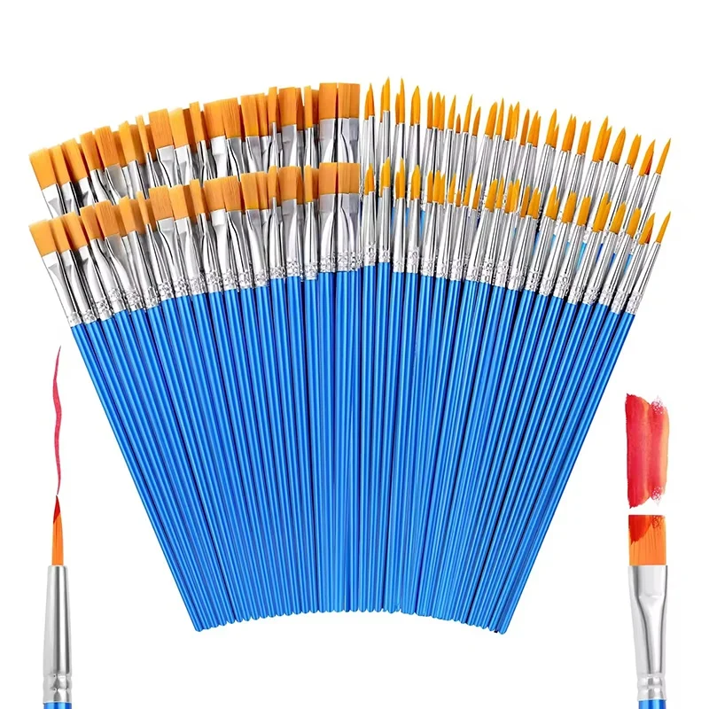 Painting Brushes 20-100Pcs Multifunction Hook Line Paint Brush For Children DIY Painting Artist Student Supplies Art Supplies
