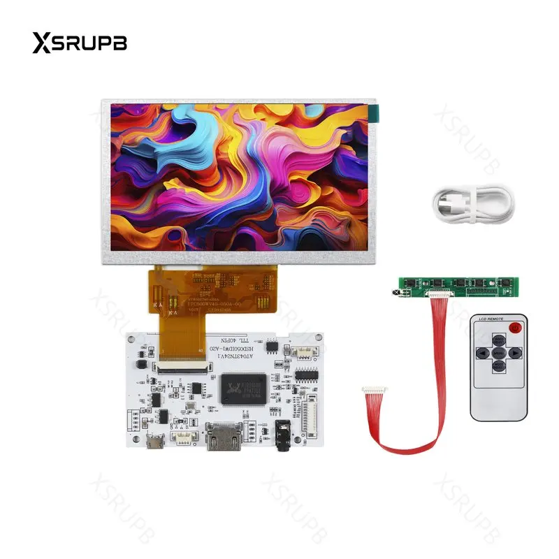 5 Inch 800*480 Screen Display LCD Monitor Driver Control Board Mini HDMI-Compatible For Lattepanda,Raspberry Pi Banana Pi PC