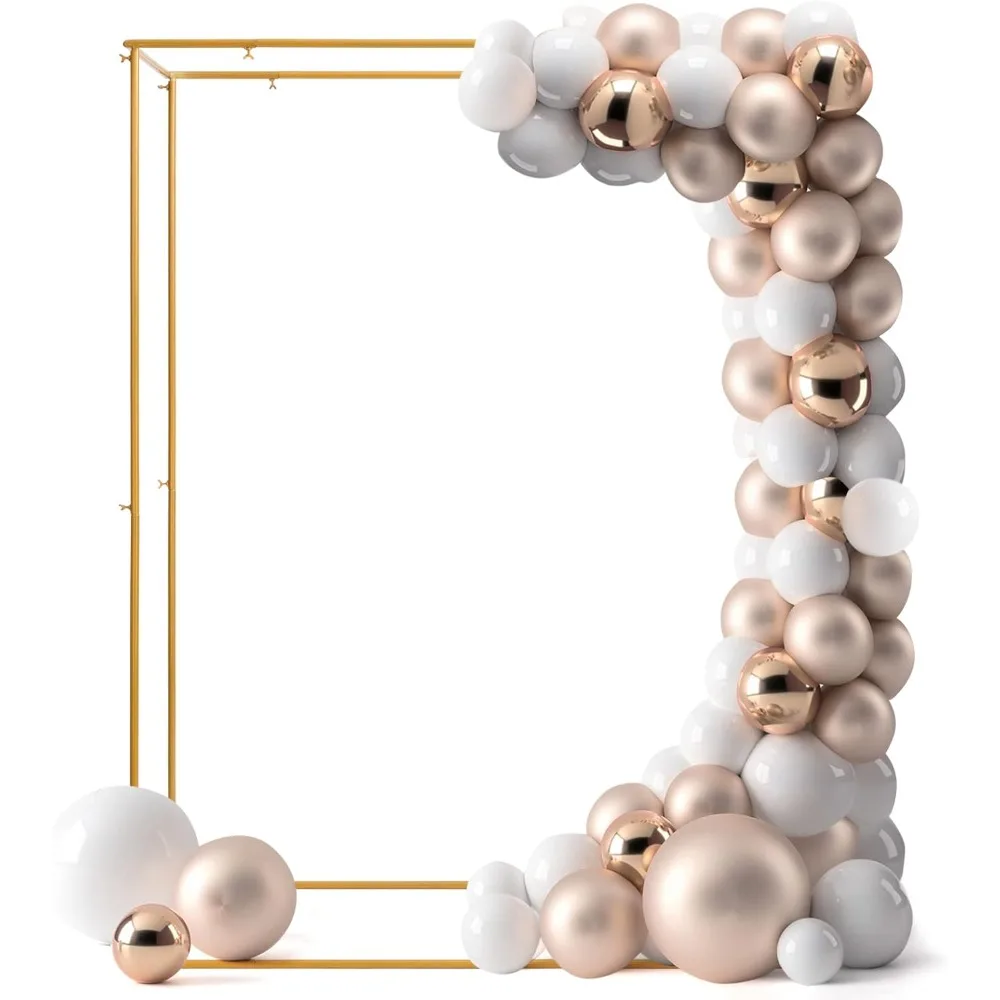 

Wedding 6.5 FT Gold Rectangle Arch Stand, Ceremony Balloon Arch Stand for Wedding, Birthday Party