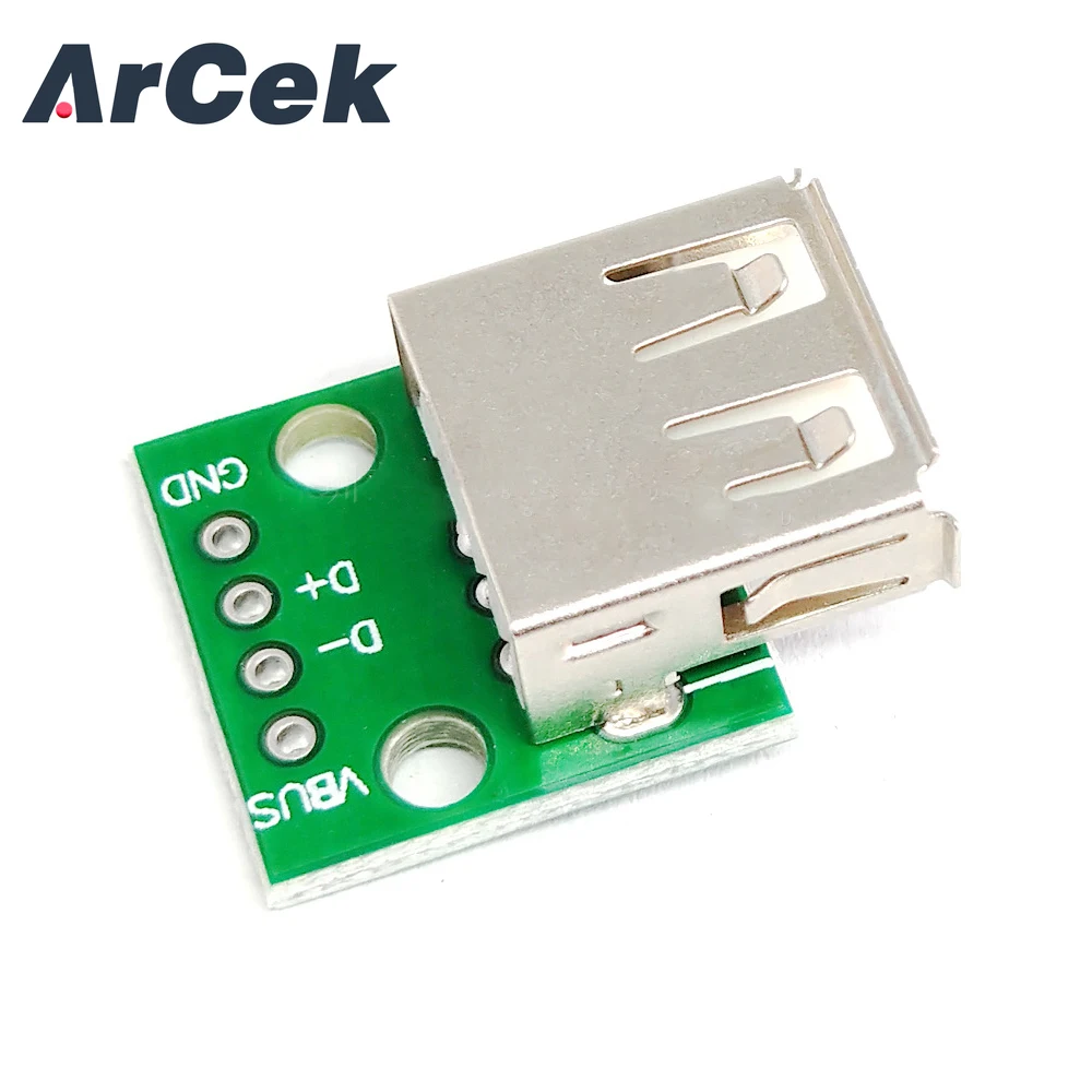 1pcs Type A Female USB To DIP 2.54MM PCB Board Adapter Converter Breadboard for Arduino Connector USB 2 Switch Board