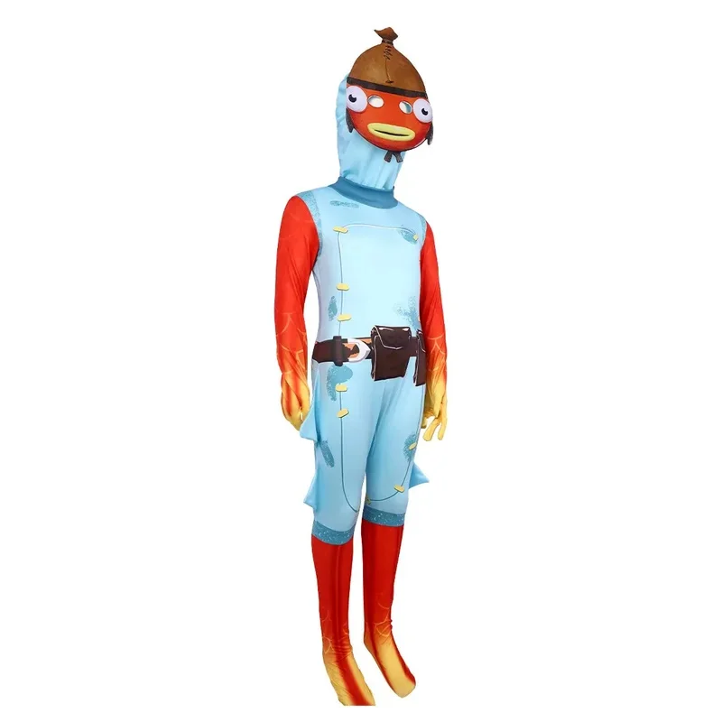 Lyou 2025 игровой наряд Fortnite, косплей, комбинезон Omega с рыбьими палочками, черный костюм рыцаря для взрослых и детей, карнавал, Хэллоуин C ★ ★