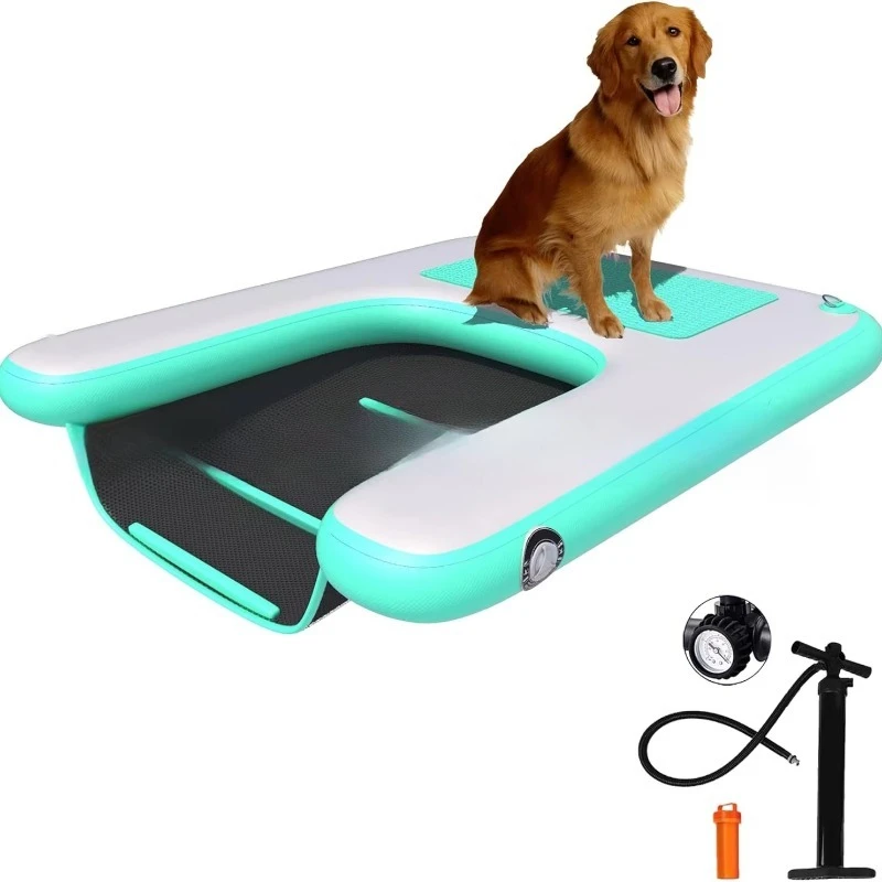 

Double PVC Dog Float Climbing Ladder New Pet Training Supplies Inflatable Puppy Board Ramps Hot Sale Pet Water Toys