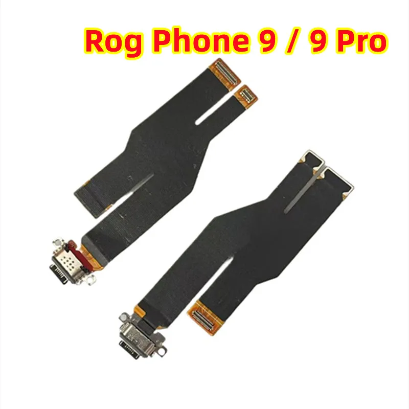 Replacement For Asus Rog Phone 9，9 Pro 5G USB Charging Port Dock Board ROG9 Type-C Button / Side Charger Jack Plug Flex Cable