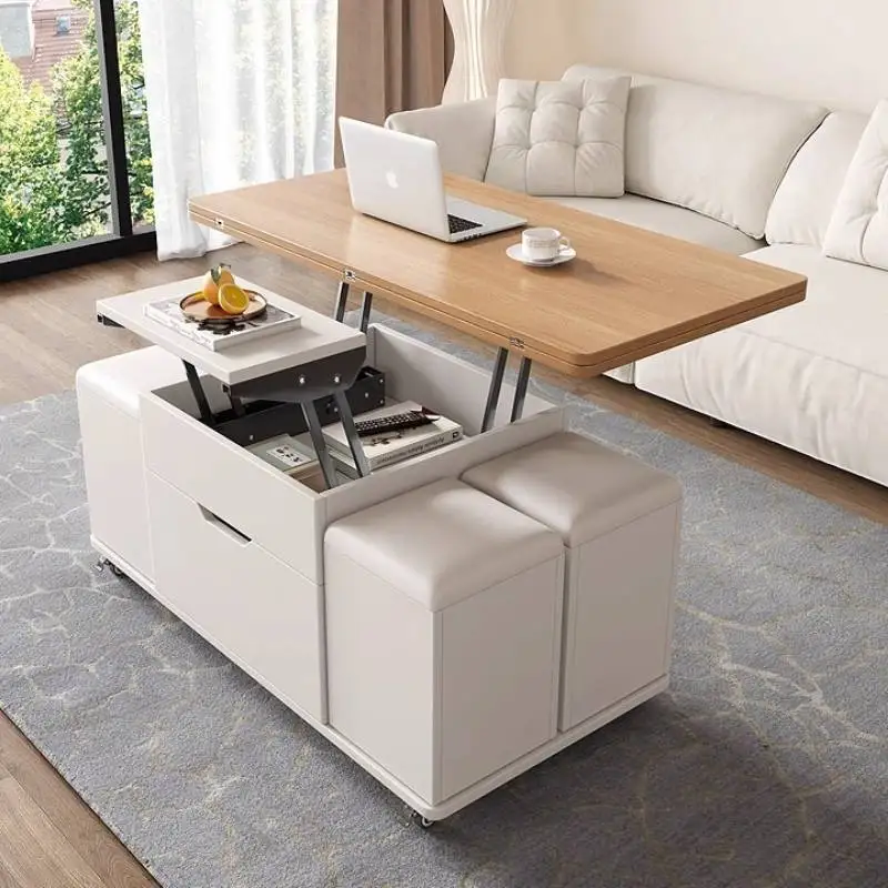 Chinese Coffee Tables Multifunctional Business Japanese Vintage Coffee Tables Center Adjustable Salontafel Furniture For Home