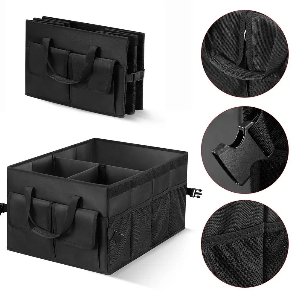 

Water Resistant Trunk Storage Organizer Multi Compartment Foldable Auto Storage Bag Waterproof Large Capacity