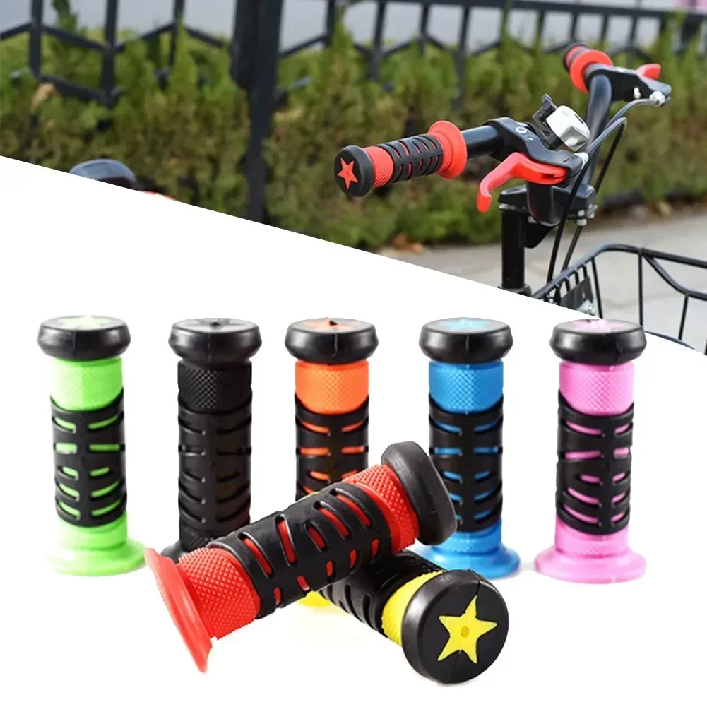 1Pair Rubber Bicycle Handle Bar Waterproof Bike Grips Anti-slip Tricycle Scooter Handlebar for Kids Children Cycling Handle Bars