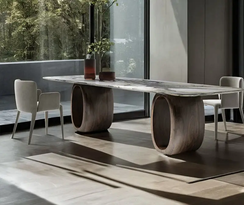 xx-Natural Stone Custom Furniture Coffee Table Advanced Marble Splicing Unique Design Minimalist Style^