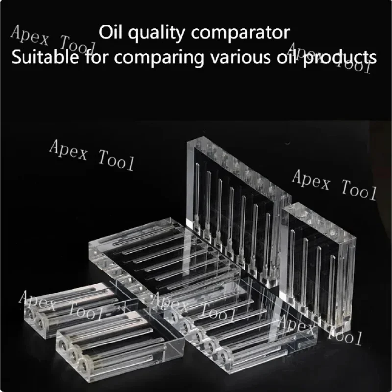 Automobile Oil Comparator Can Flip Acrylic Glass Demonstration Rack Oil Viscosity Testing Comparator