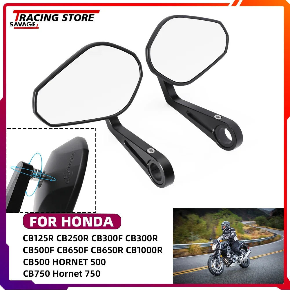 2024 Motorcycle Adjustable Side Rear View Mirror For Honda CB125R CB250R CB300 F R CB500F CB650 F R CB1000R CB 500 CB 750 Hornet