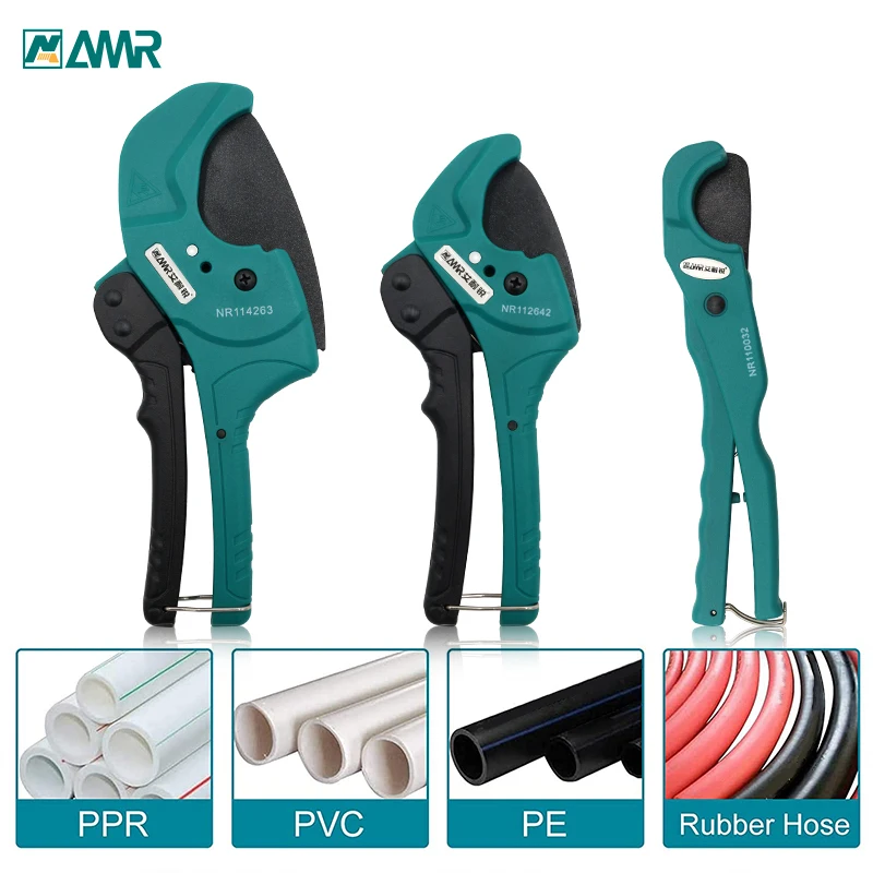 Manual Hand Tool Pipe Cutter Scissors Easily Cut PP, PVC, ABS, PE, Vinyl & Rubber Tubing & Pipes