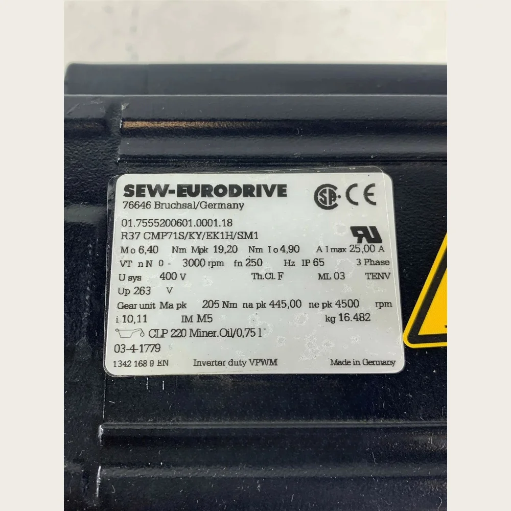 

Hot Selling SEW SEURODRIVE Helical Gear Servo Reduction Motorr R37 CMP71S/KY/EK1H/SM1 Servo Geared Motors in Stock