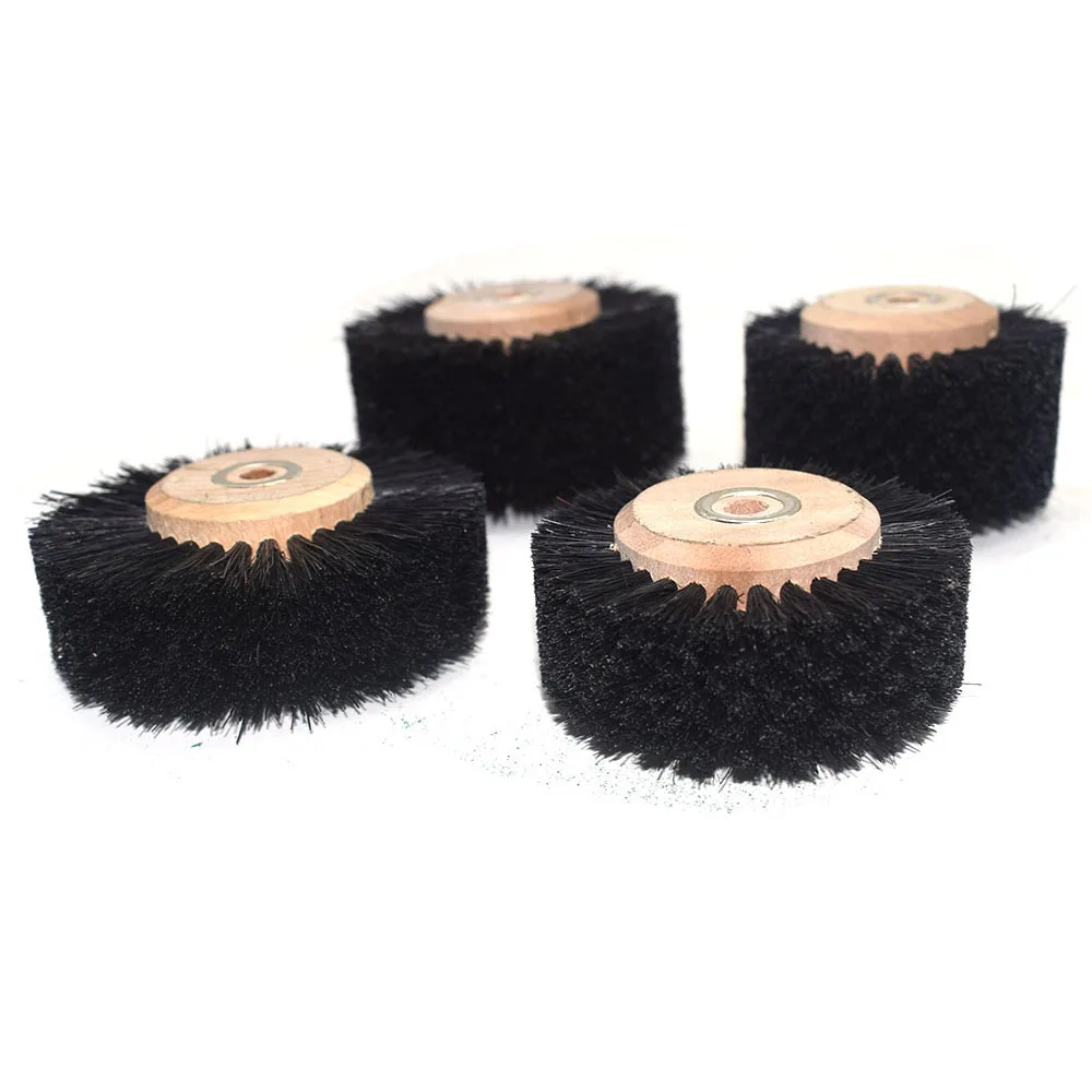 1PCS Abrasive Black Bristle Brush Buffing Wheel Brush for Polishing Tool Accessories Engraver Cleaning Tools 65-78MM