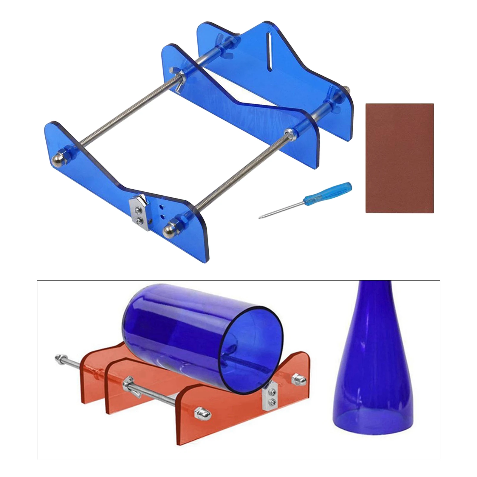 Glass Bottle Cutter Round Adjustable Machine DIY Glass Cutting Tool for Wine Beer Bottles Craft