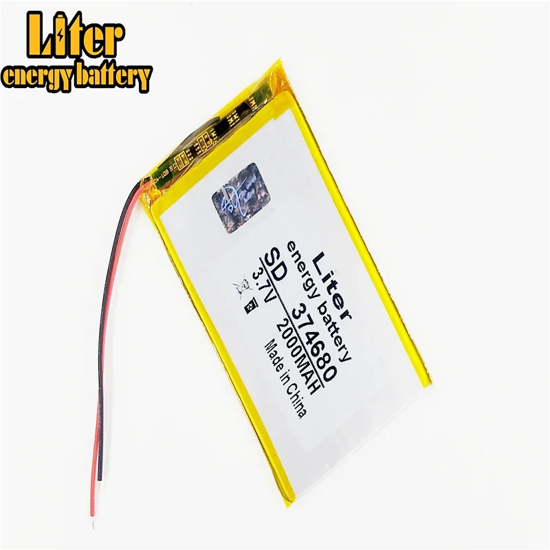 374680 354580 404580 3.7V 2000MAH Polymer lithium ion / Li-ion battery for TOY,POWER BANK,GPS,mp3,mp4,cell phone,speaker