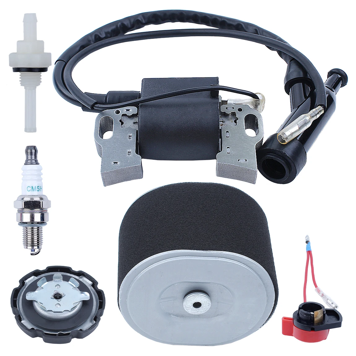 GX390 IGNITION COIL กรองอากาศสวิทช์หยุดสําหรับ Honda GX340 GX240 GX270 13HP 11HP เครื่องกําเนิดไฟฟ้าเครื่องยนต์เครื่องตัดหญ้าเปลี่ยน
