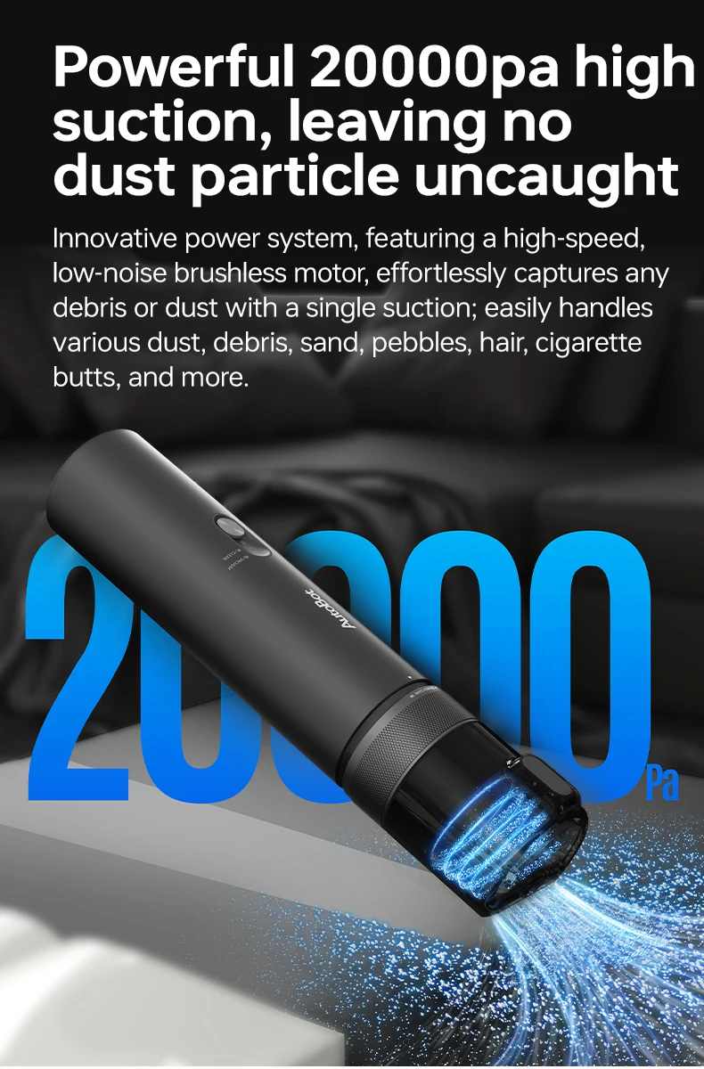 Aspirapolvere per auto elettrico portatile senza fili portatile da 4000 mAh con aspirapolvere a mano senza fili con motore brushless