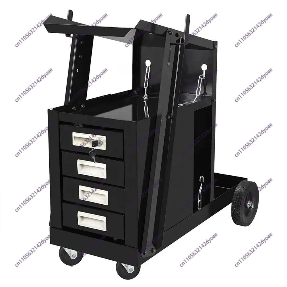 Welding Trolley Cart Mobile Welding Machine Tool Cart Four-layer Drawer With Handle