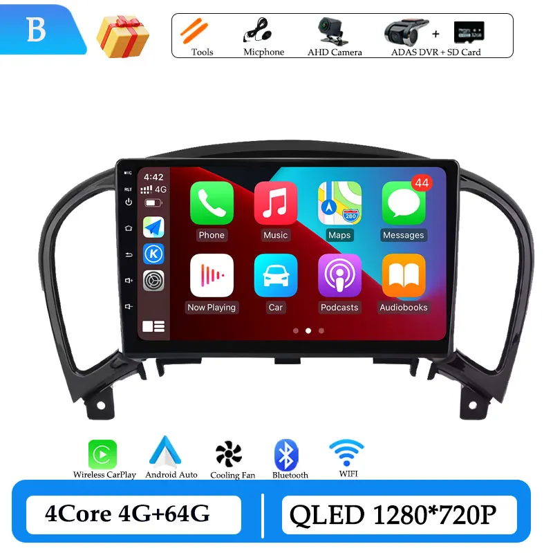 Wireless CarPlay Android 15 for Nissan Juke 2011 - 2016 Car Radio Video Audio Multimedia Player DSP Stereo GPS Navigation WiFi image 3