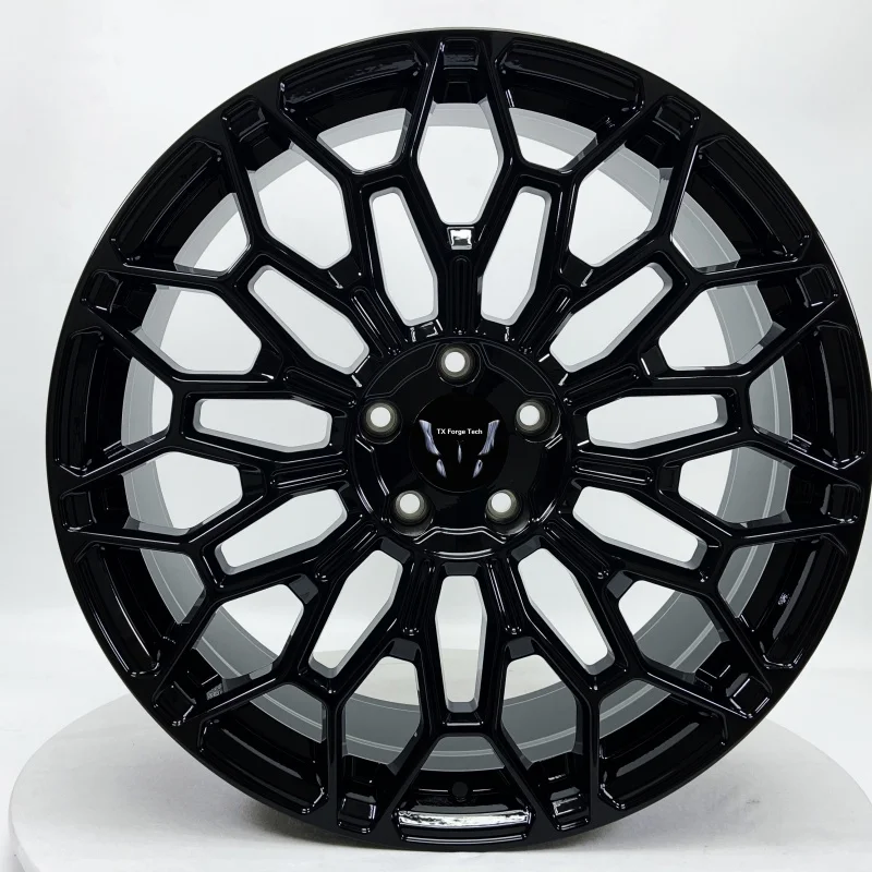 

Factory Direct Sale Custom Forged Aluminium Alloy One Piece Wheel Hubs Wheel Rims with Glossy Black OEM ODM