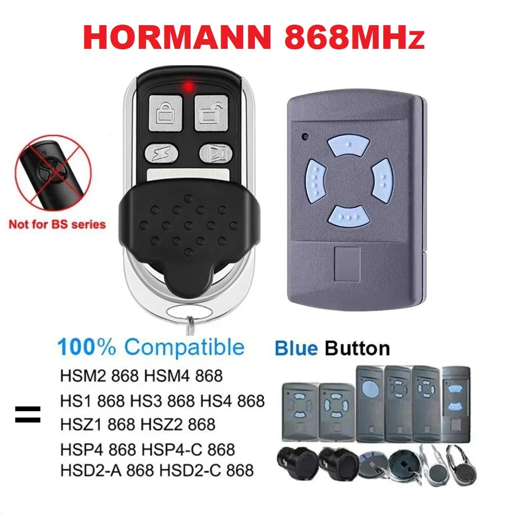 

Clone HORMANN Remote Control 868 HSM2 HSM4 868mhz 3 in 1 for Garage Gate Door HS1 HS2 HS4 HSE2 HSE4 868.3MHz Hand Transmitter