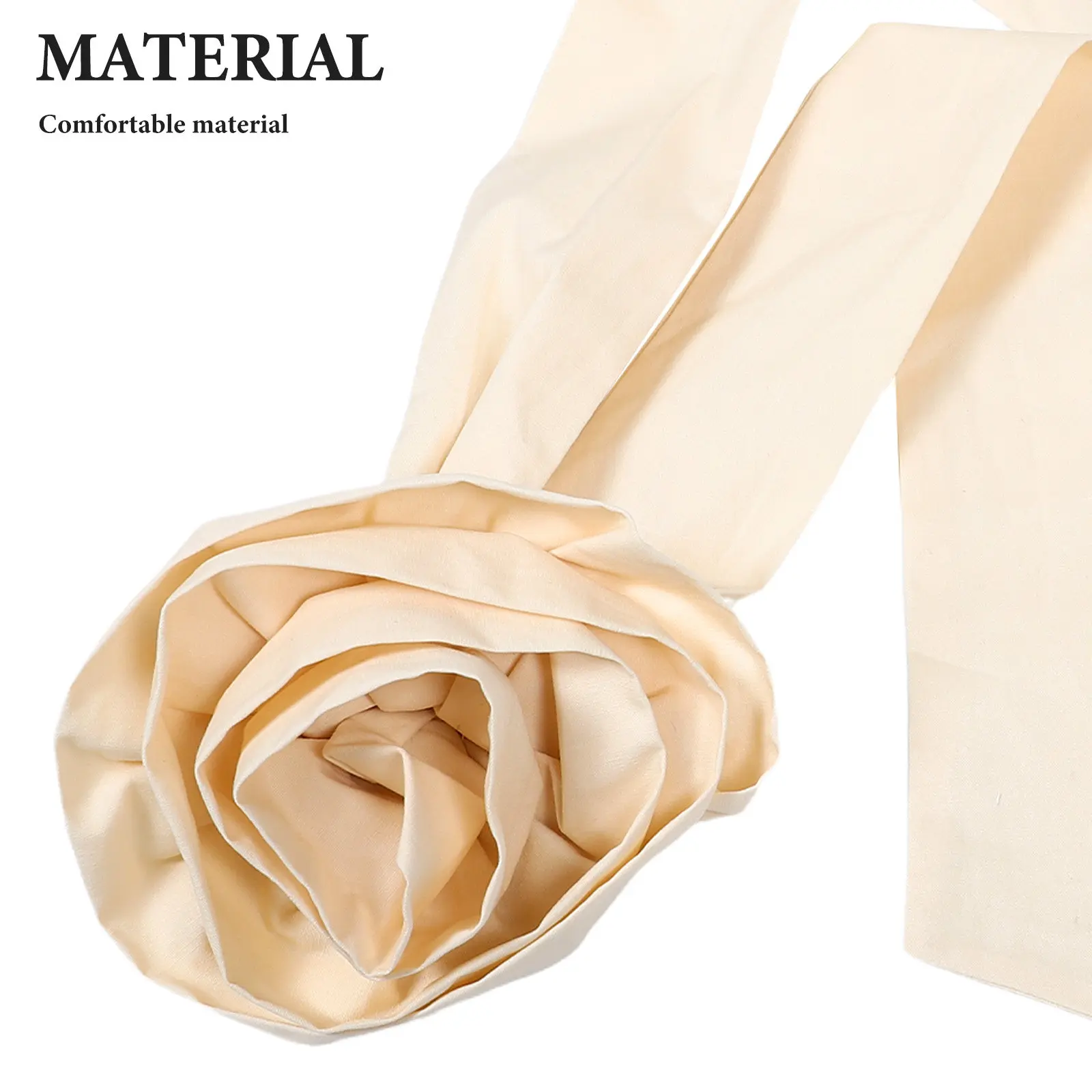Floral Ribbon Hair Tie Elegant Large Flower Design Lightweight No Crease Decorative Scrunchies for Weddings Parties Hair