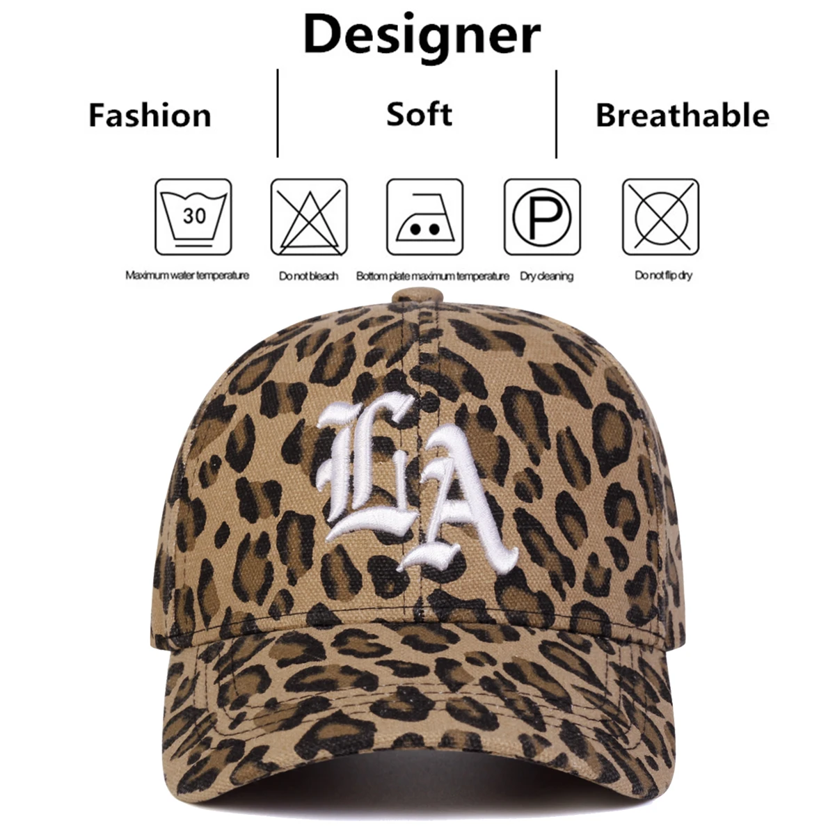 للجنسين القوطية LA التطريز ليوبارد طباعة قبعات البيسبول ربيع الخريف في الهواء الطلق قابل للتعديل قبعات عادية واقية من الشمس قبعة قبعة رياضية #6
