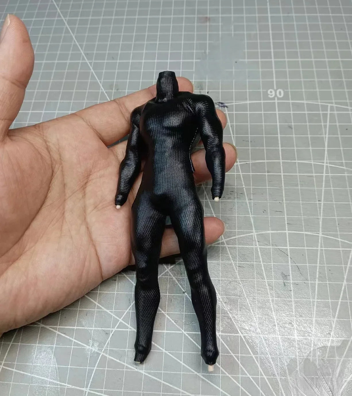 1/12 Scale Black Tight Striped Jumpsuit Model for 6'' RomankeyxCOWL