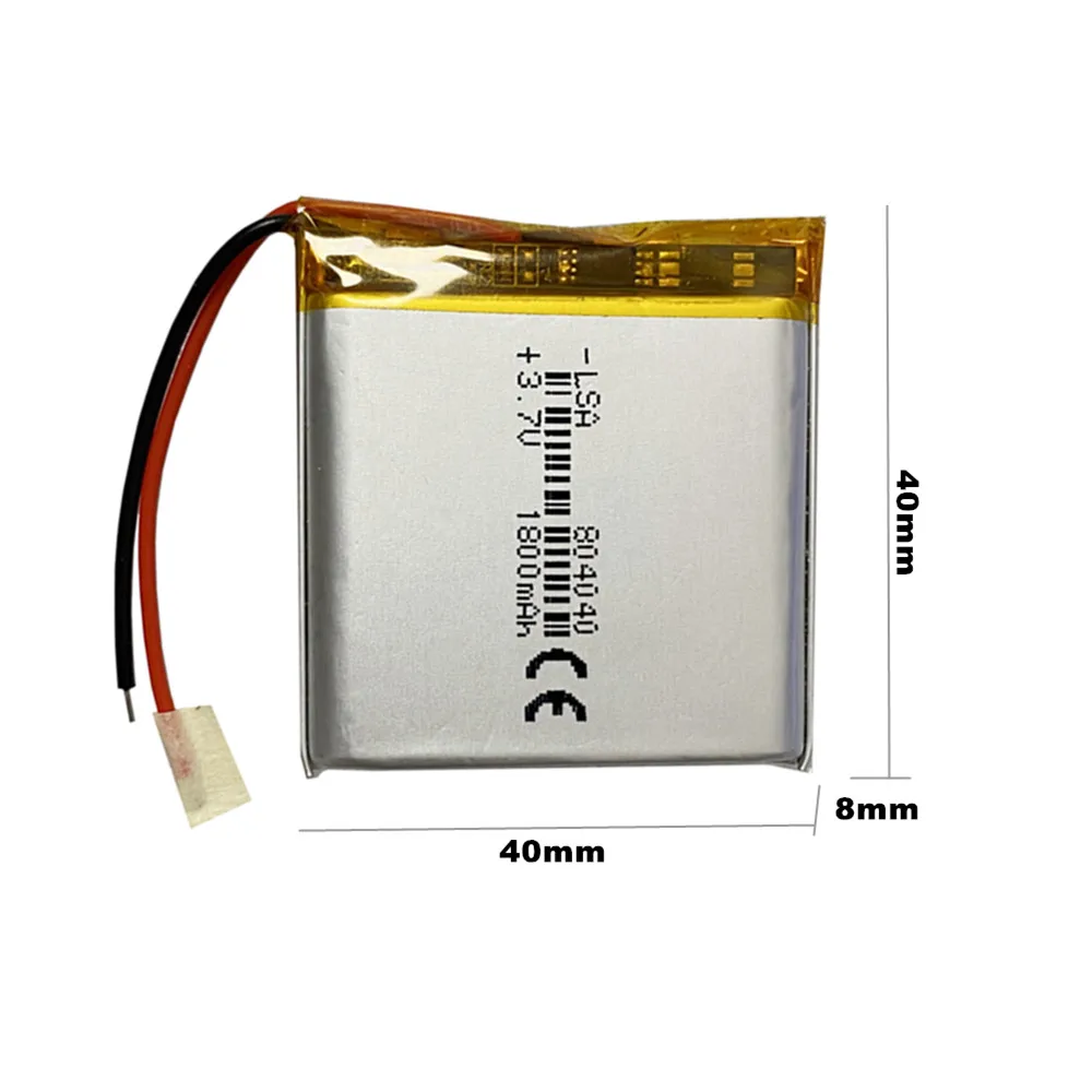 10 قطعة/الوحدة 804040 3.7 فولت 1800 مللي أمبير ليثيوم بوليمر بطارية قابلة للشحن ل Mp3 GPS PSP DVD الهاتف المحمول لعبة فيديو مسجل قيادة اللعب