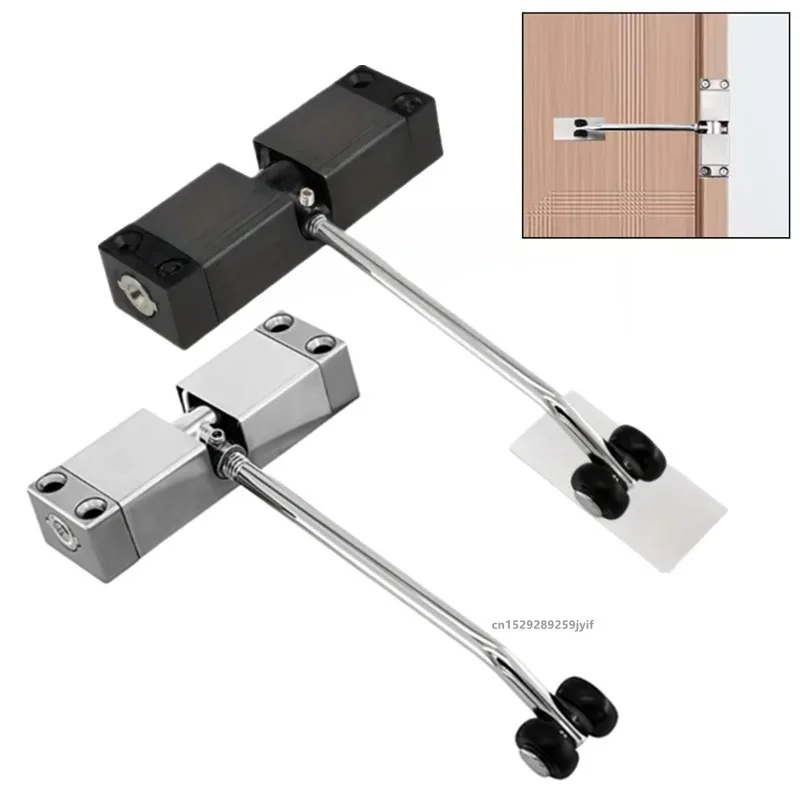 

Adjustable Tension Door Closer Automatic Safety Spring Heavy Duty Door Closer –Easy to Convert Hinged Doors to Self-Closing