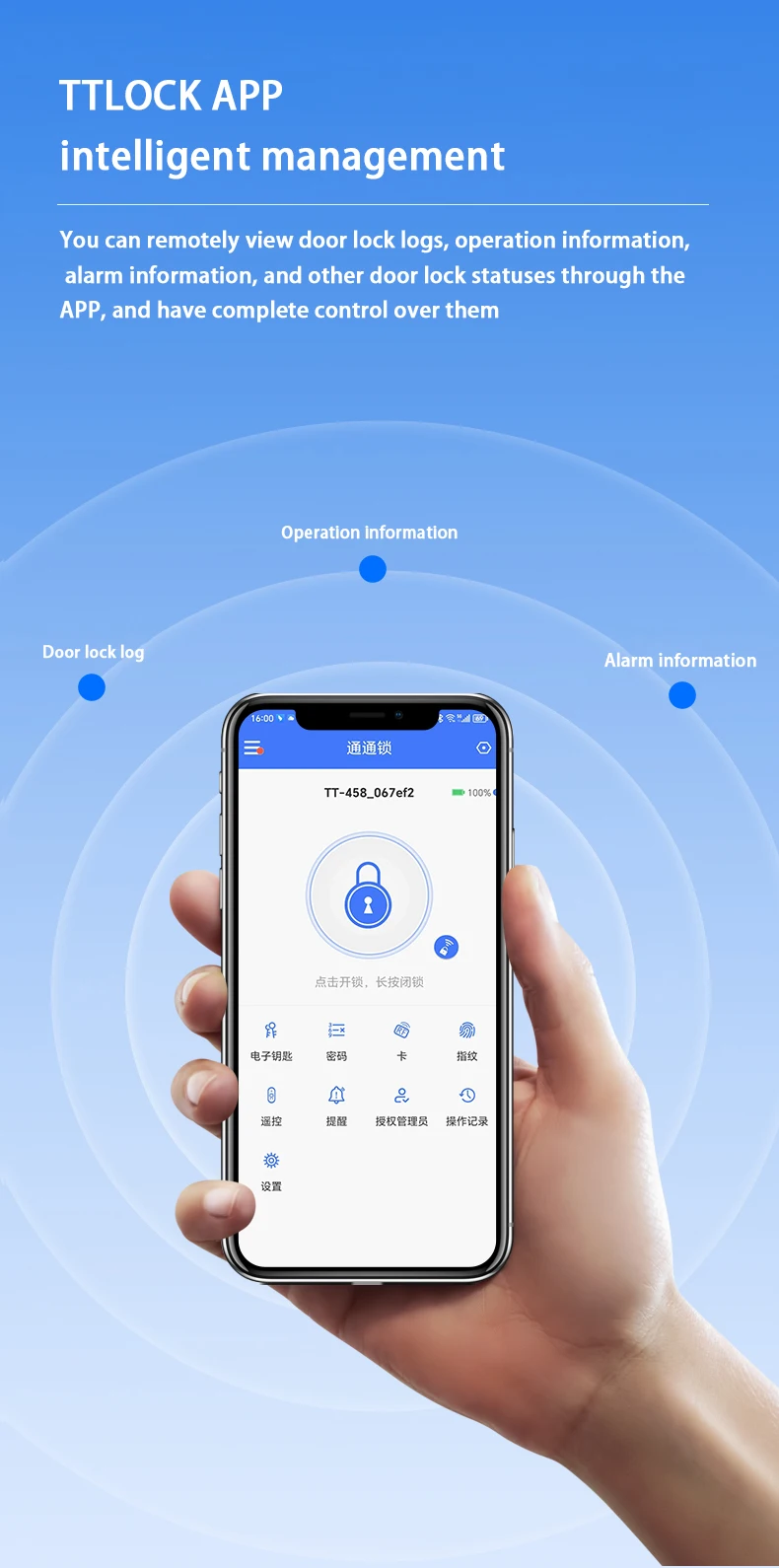 Glomarket App Control Biometric Fingerprint Smart Hotel Lock Electronic Digital Password Cerradura Inteligente Tuya Smart Lock