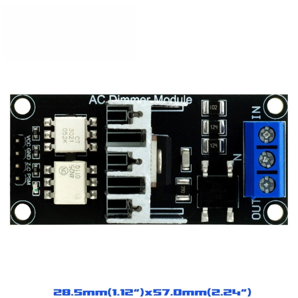 

Модуль диммера переменного тока 8А, 1 канал, для входов 220В/110В 50/60Гц, совместим с логикой микроконтроллеров 3.3В и 5В