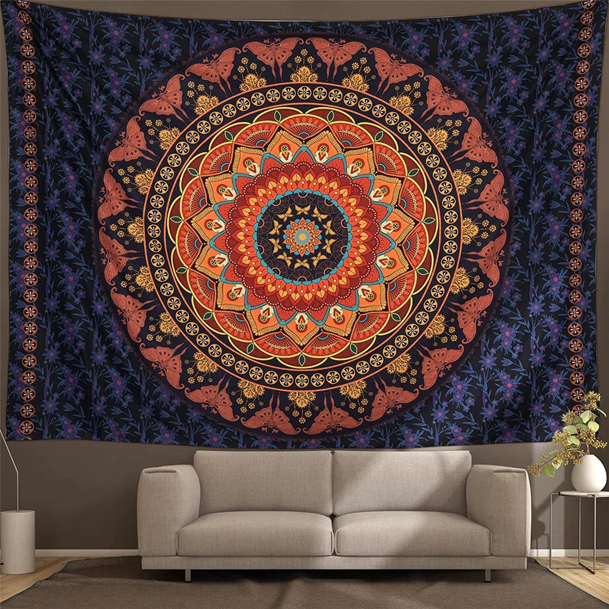 Wall Hanging  Mandala Decorative Blanket Fabric Bedroom 200x150cm Large